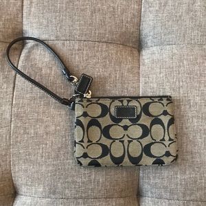 Coach signature print wristlet